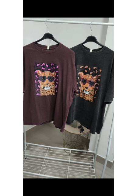 Camiseta a la piedra leopardo 