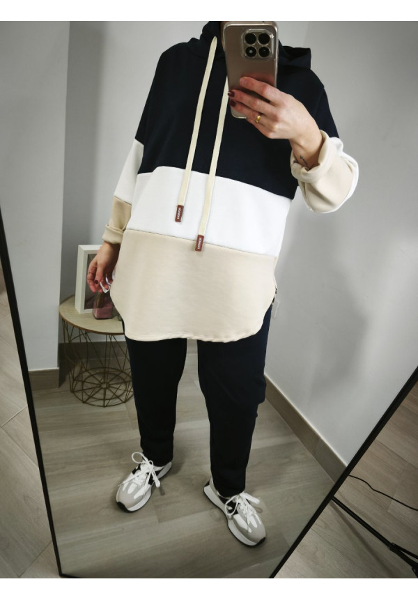 Sudadera tricolor grande