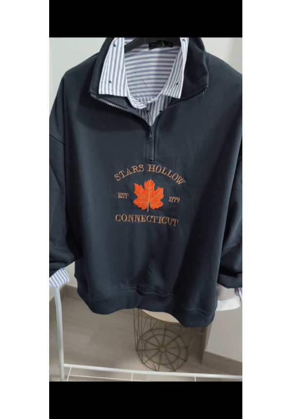 Sudadera hoja calidad