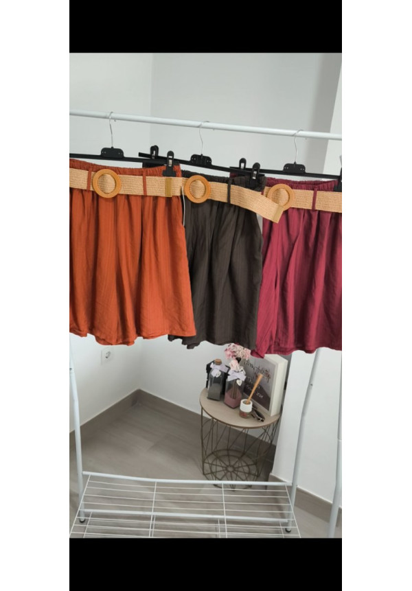 Pantalón corto cinturón 