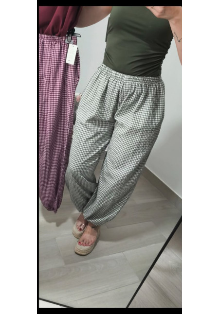 Pantalón vichy algodón 