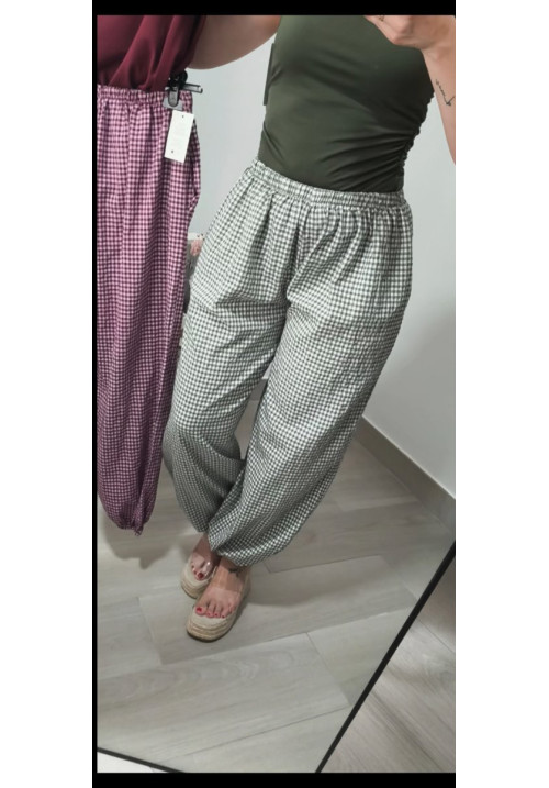 Pantalón vichy algodón 