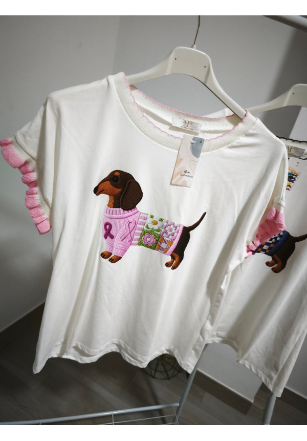 Camiseta perritos volante punto