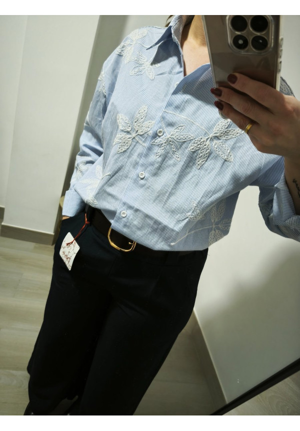 Pantalón fluido marino