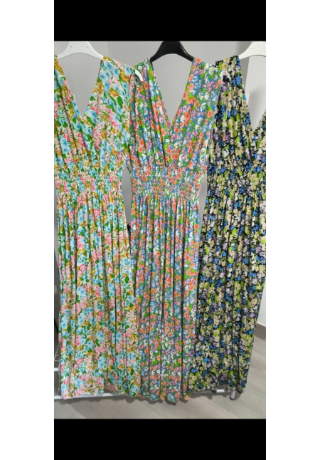 Vestido licra fria flores