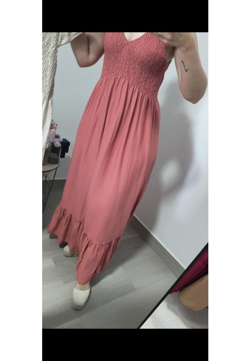 Vestido efecto lino