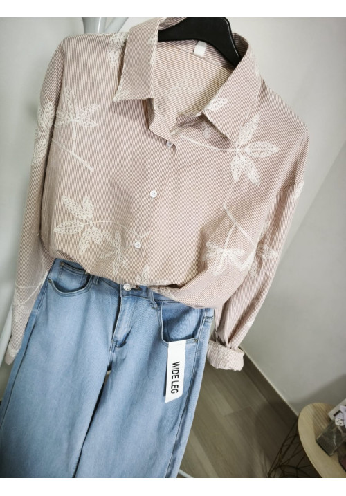 Camisa bordada rayas