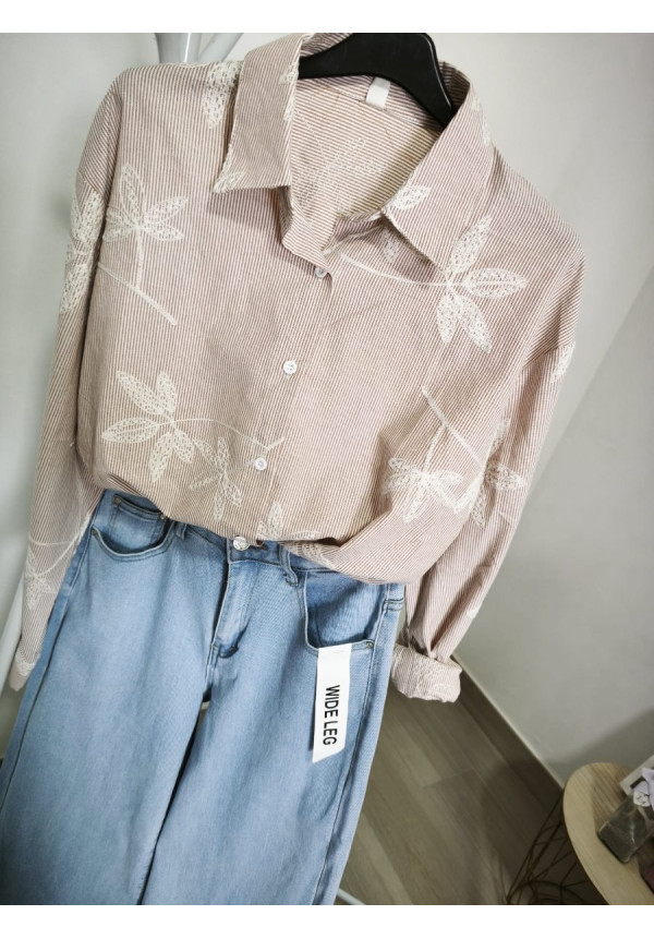 Camisa bordada rayas