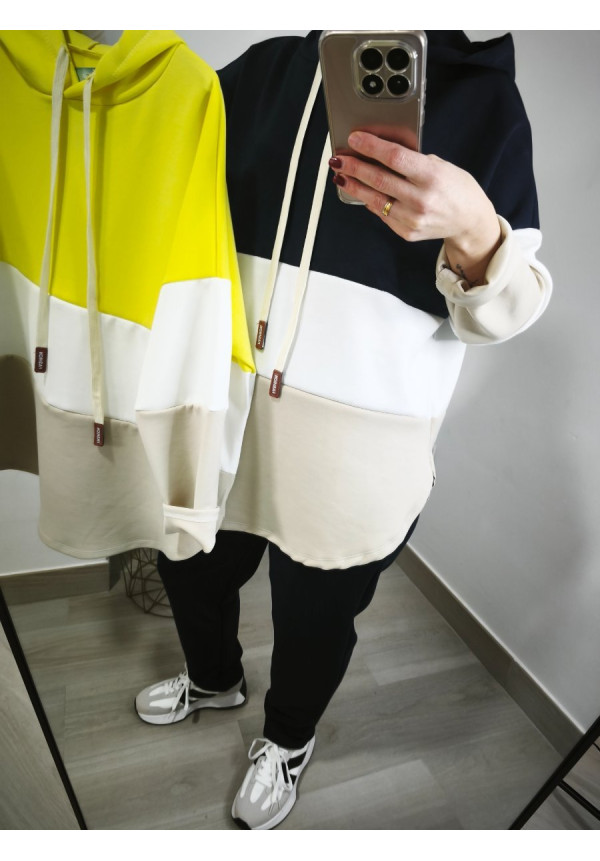 Sudadera tricolor grande