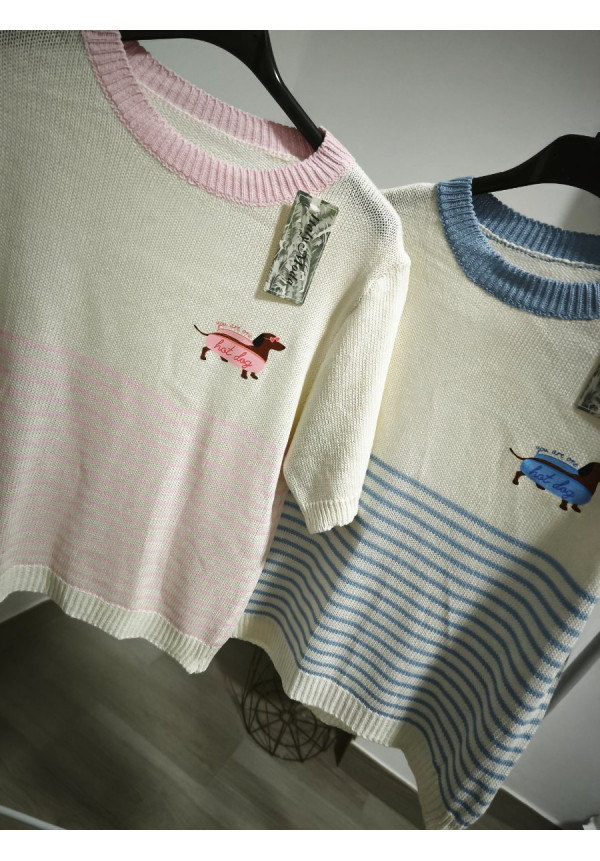 Camiseta hilo perrito salchicha 