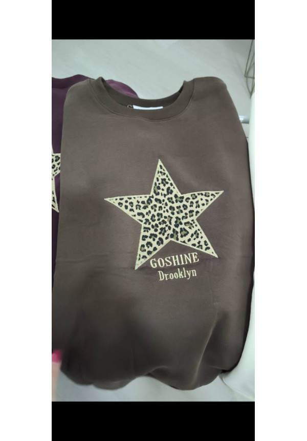 Sudadera estrella leopardo 
