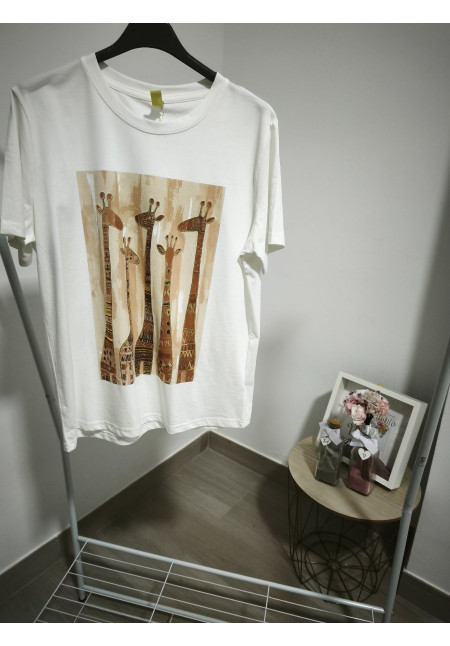 Camiseta algodón jirafas