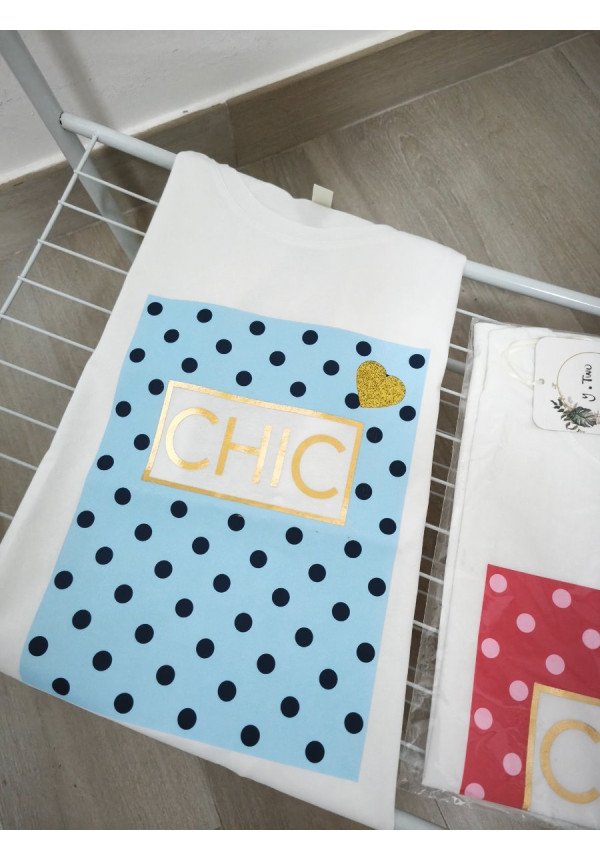 Camiseta chic lunares