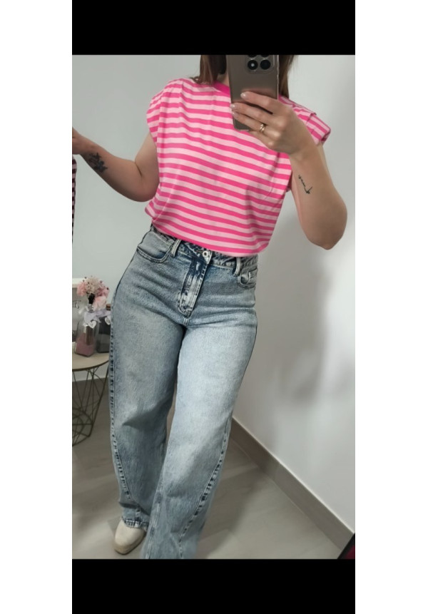 Camiseta hombreras rayas