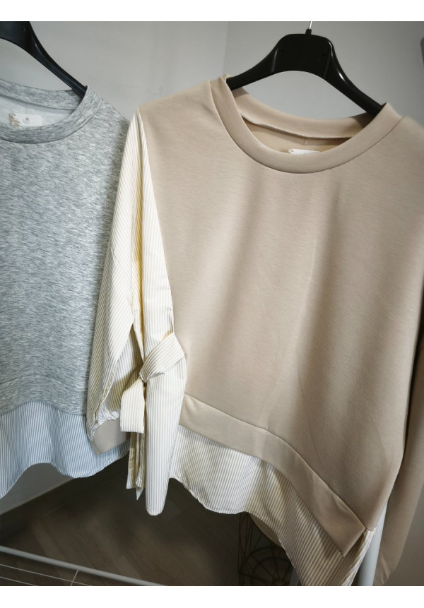 Sudadera mitad camisa 