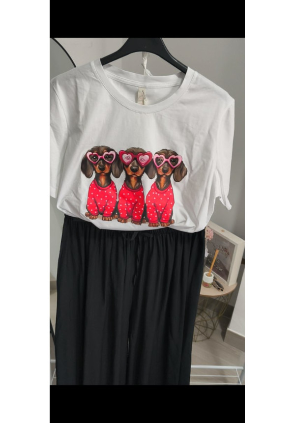 Camiseta perritos jersey rojo