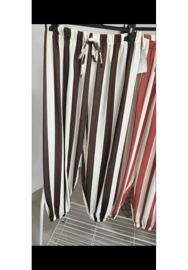 Pantalón bombacho rayas 