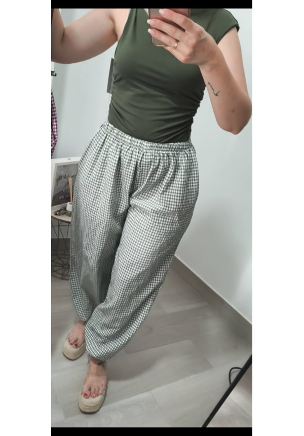 Pantalón vichy algodón 