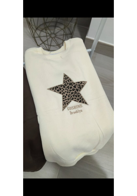 Sudadera estrella leopardo 