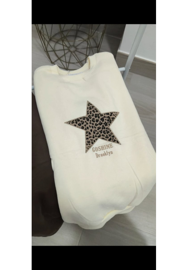 Sudadera estrella leopardo 