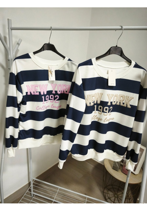 Sudadera rayas new york