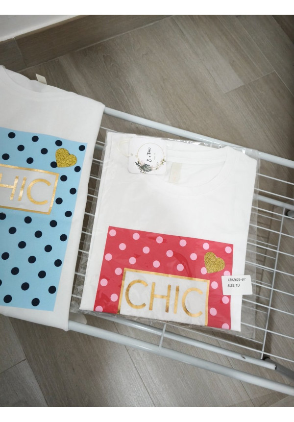 Camiseta chic lunares