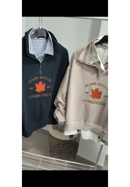 Sudadera hoja calidad