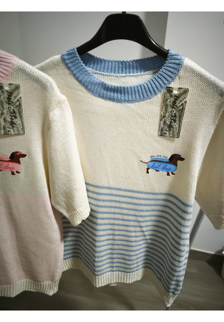 Camiseta hilo perrito salchicha 