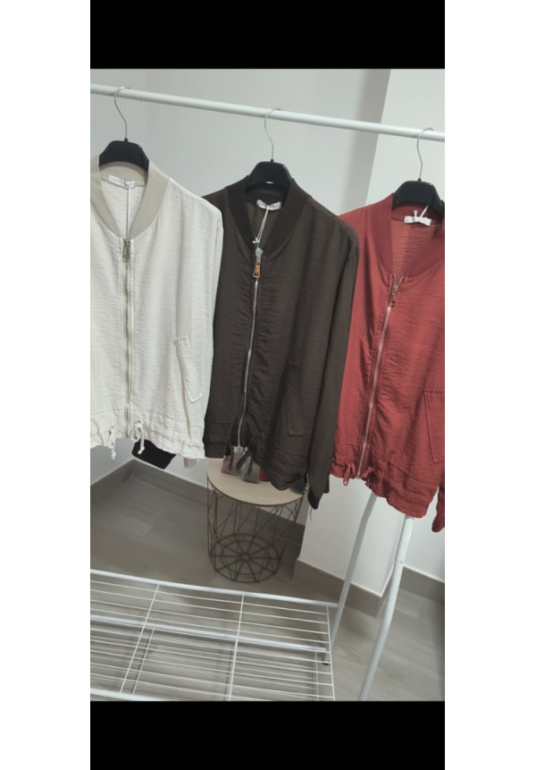 Bomber efecto lino 