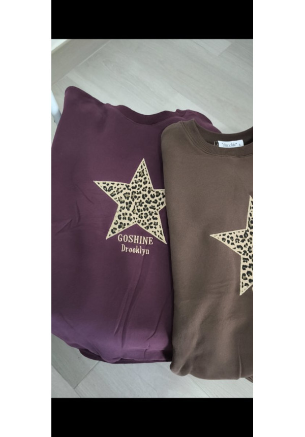 Sudadera estrella leopardo 
